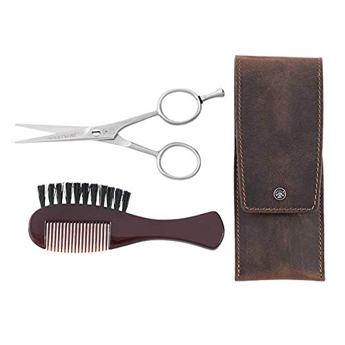 dovo-bartpflege-etui-1028-leder-moustache-schere-bartb-rste-kamm image 1