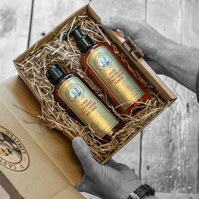 captain-fawcett-booze-baccy-hair-body-wash-set image 1