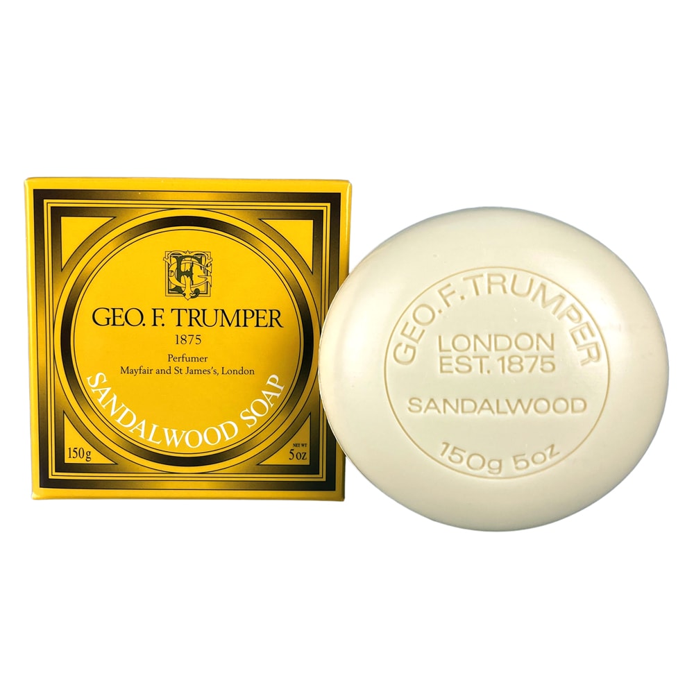 geo-trumper-sandalwood-bath-soap-150g-dreifach-gemahlene-seife image 1