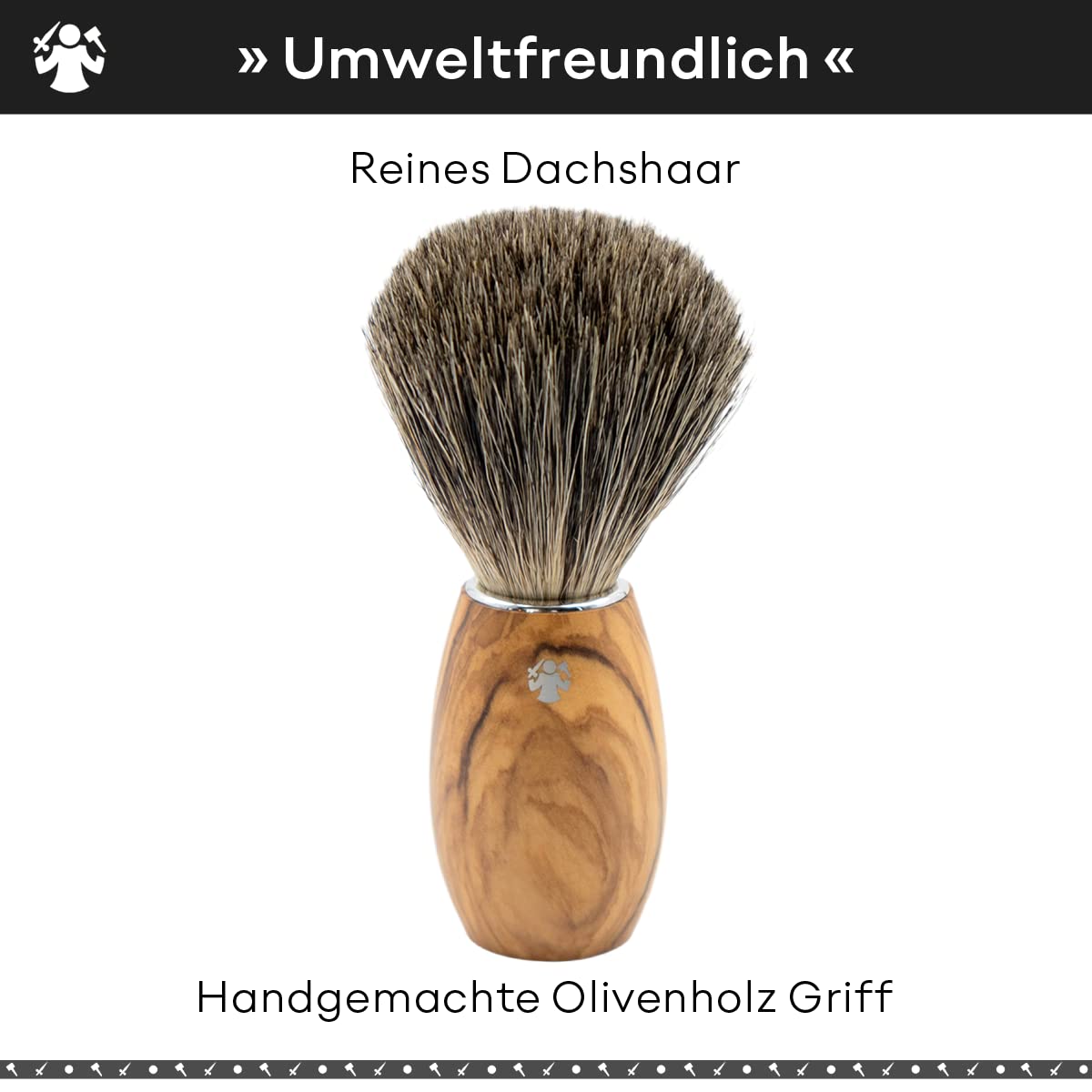 dovo-premium-rasierpinsel-set-dachshaar-mit-olivenholz-seifenschale image 3