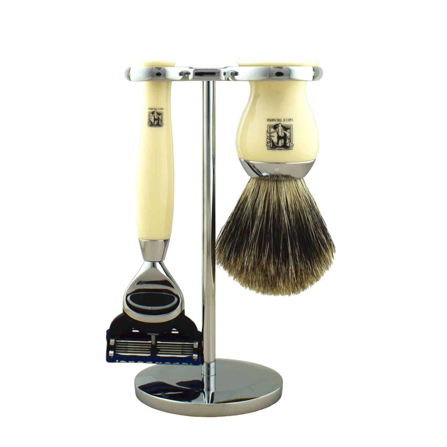 geo-trumper-simulated-ivory-pb-rasier-set-st-nder-pinsel-rasierer image 3