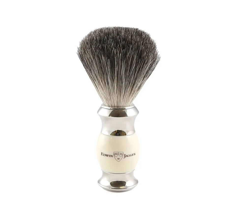 edwin-jagger-pure-badger-dachshaar-rasierpinsel-elfenbeinimitat-21-mm image 1