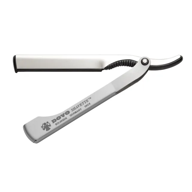 dovo-silber-shavette-rasiermesser-satin-finish-aluminium-klingentr-ger image 1