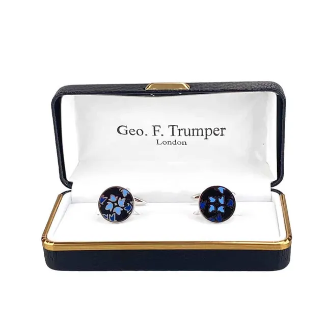 geo-trumper-runde-schwarz-blaue-manschettenkn-pfe-mit-box image 1