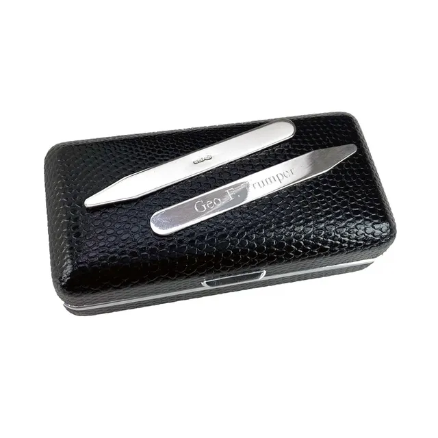 geo-trumper-sterling-silber-kragenst-bchen-mit-etui image 1