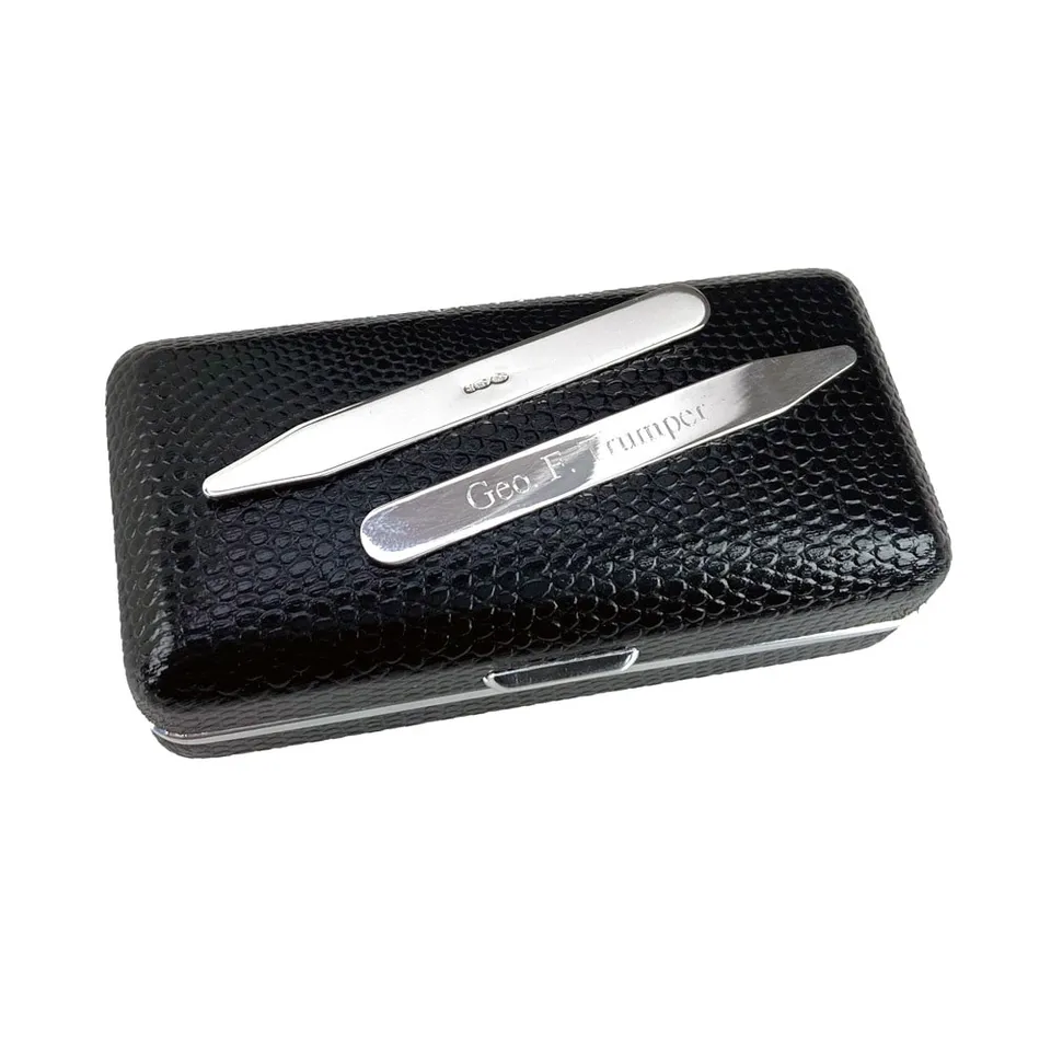 geo-trumper-sterling-silber-kragenst-bchen-mit-etui image 1