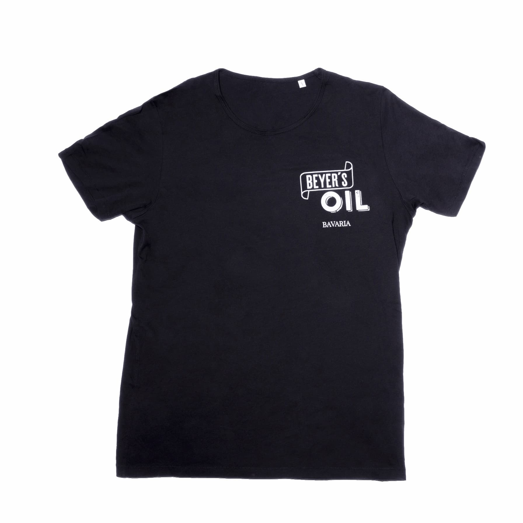 beyer-s-oil-t-shirt-schwarz-bio-baumwolle-mit-brust-logo image 1