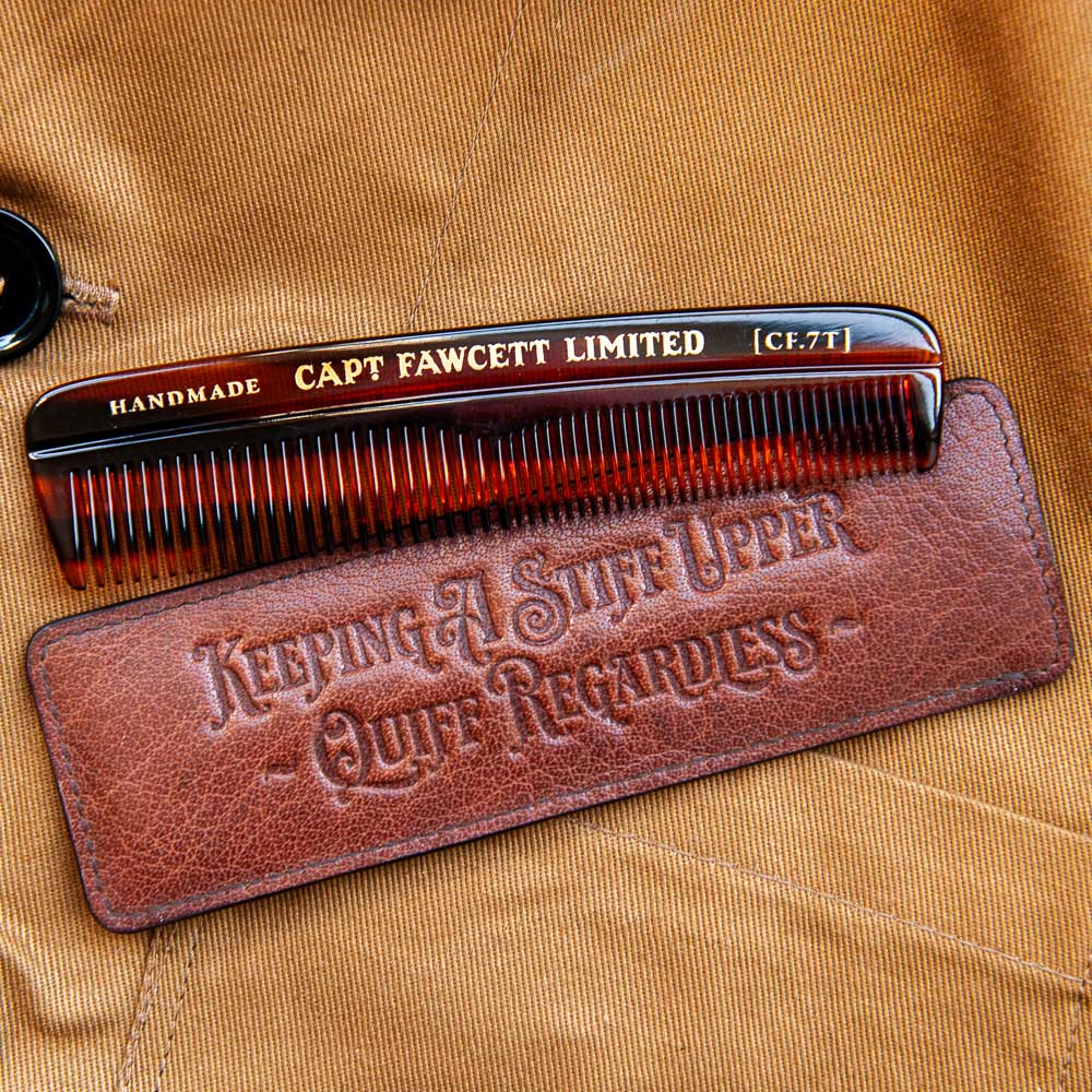 captain-fawcett-haarkamm-fein-mit-lederetui image 1