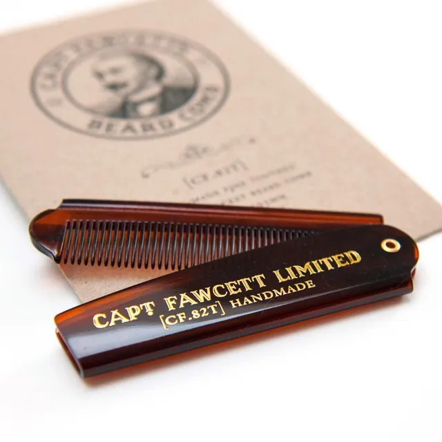 captain-fawcett-folding-pocket-beard-comb-cf-82t-klappkamm image 1