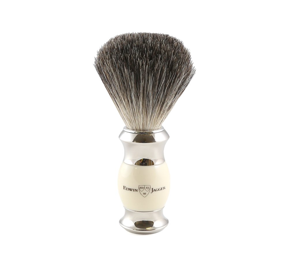 edwin-jagger-pure-badger-dachshaar-rasierpinsel-elfenbeinimitat-21-mm image 1