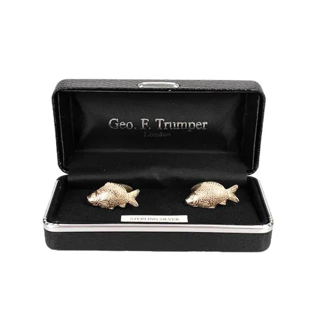 geo-f-trumper-sterling-silver-fish-cufflinks-manschettenkn-pfe image 1