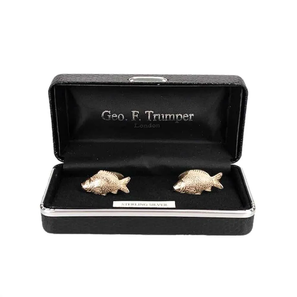 geo-f-trumper-sterling-silver-fish-cufflinks-manschettenkn-pfe image 1