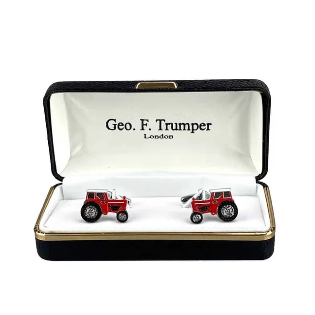 geo-trumper-red-tractor-cufflinks-manschettenkn-pfe-rot image 1