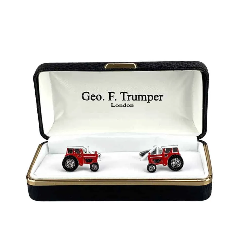 geo-trumper-red-tractor-cufflinks-manschettenkn-pfe-rot image 1