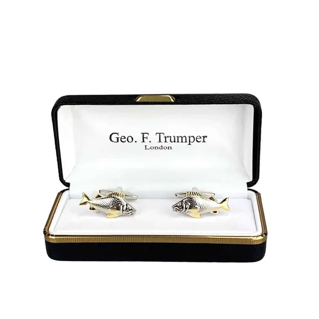 geo-trumper-silver-gold-fish-manschettenkn-pfe image 1