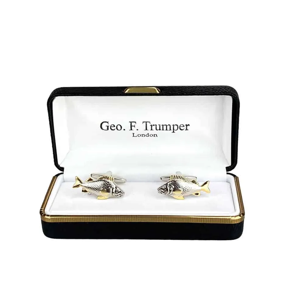 geo-trumper-silver-gold-fish-manschettenkn-pfe image 1