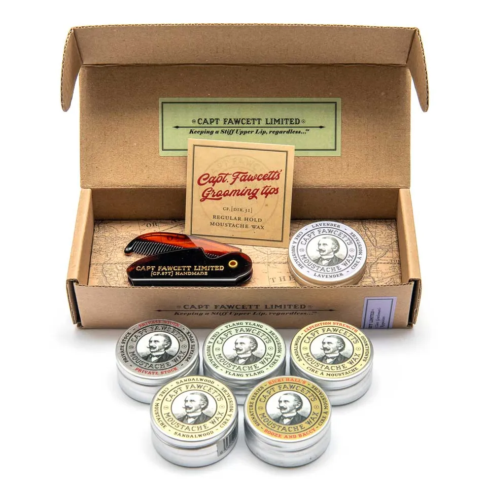 captain-fawcett-moustache-wax-folding-pocket-comb-set-cf-87t image 1