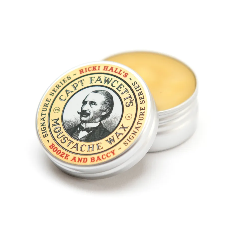captain-fawcett-booze-baccy-moustache-wax-schnurrbartwachs image 1