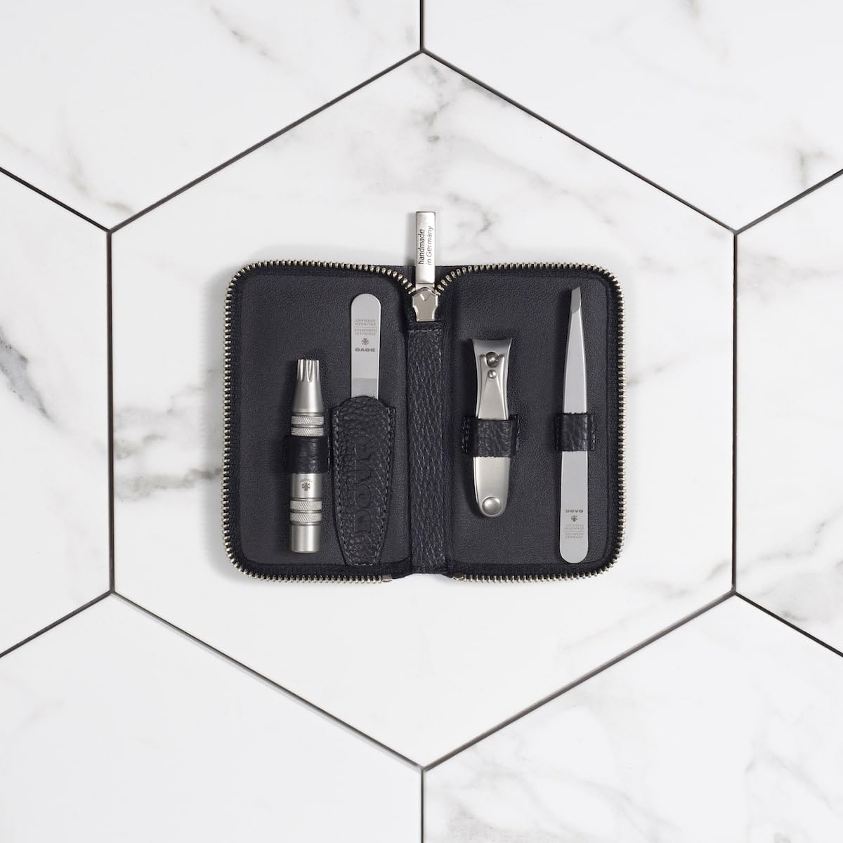 dovo-set-4-luxus-pflegeset-mit-nagelschere-nasenhaarschneider-pinzette-und-nagel image 4
