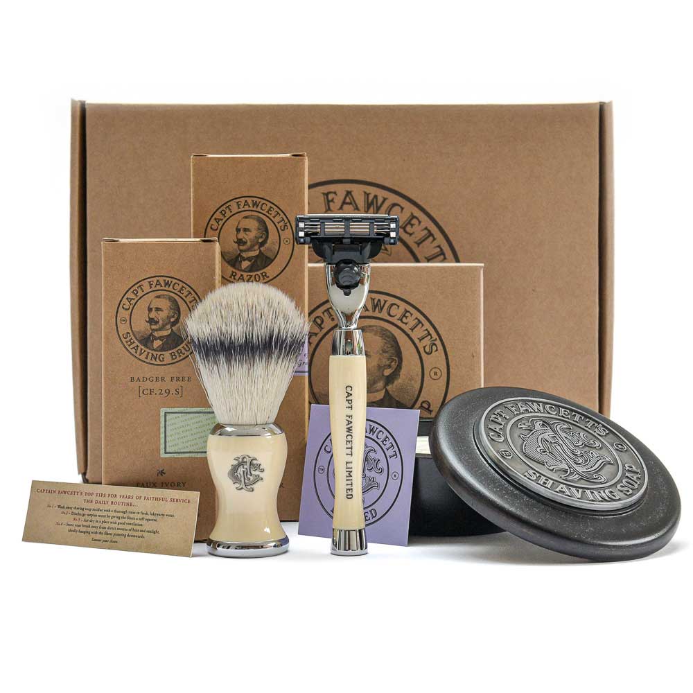 captain-fawcett-rasierset-safety-razor-rasierpinsel-rasierseife image 1