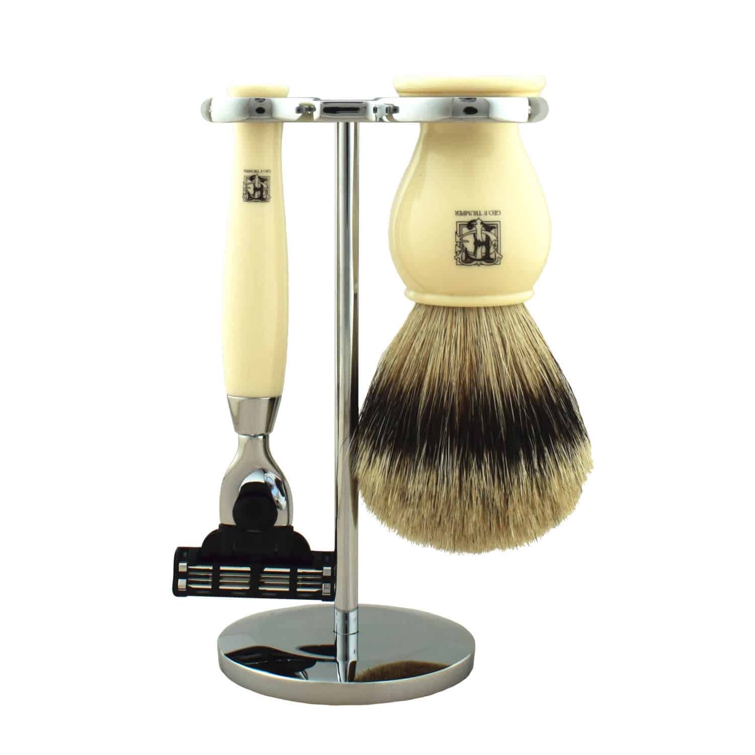 geo-trumper-simulated-ivory-pb-rasier-set-st-nder-pinsel-rasierer image 2