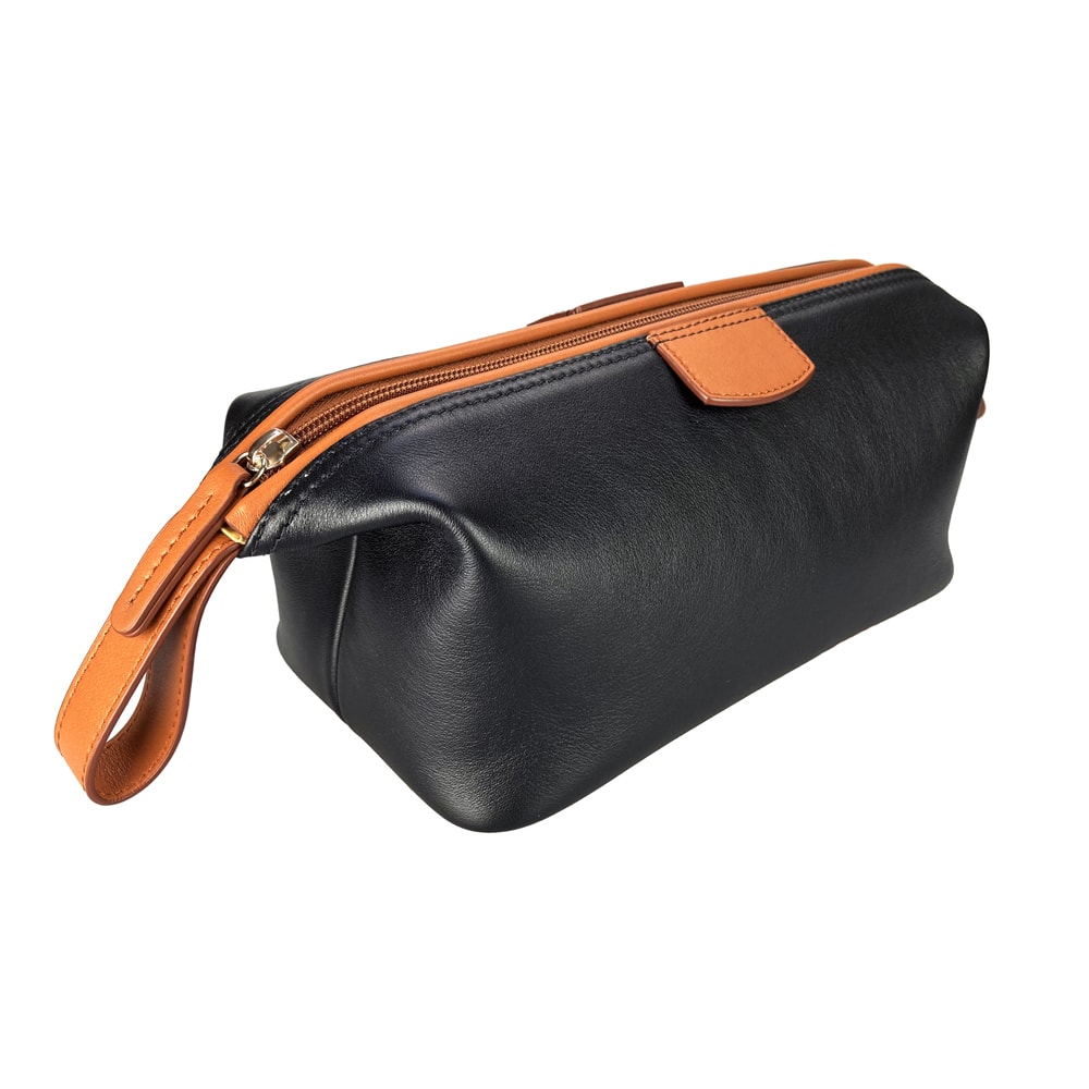 geo-f-trumper-small-wetpack-superior-leder-carbon-sand-kulturtasche image 1