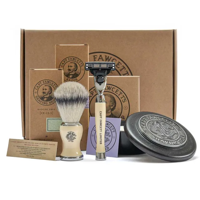 captain-fawcett-rasierset-safety-razor-rasierpinsel-rasierseife image 1