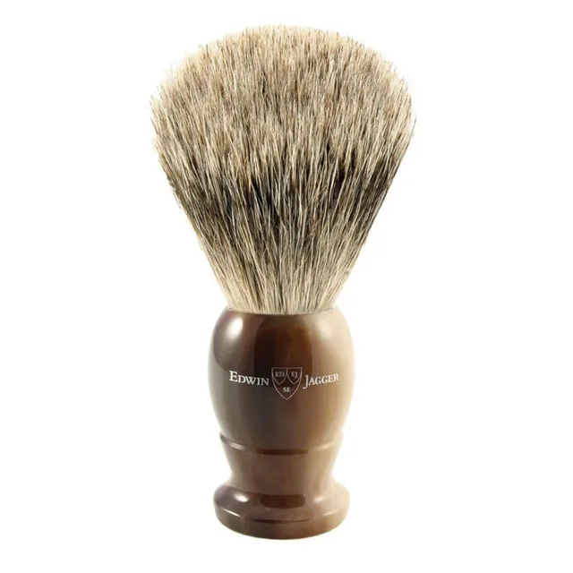 edwin-jagger-1ej872-rasierpinsel-bester-dachs-mittel-imitation-light-horn image 1
