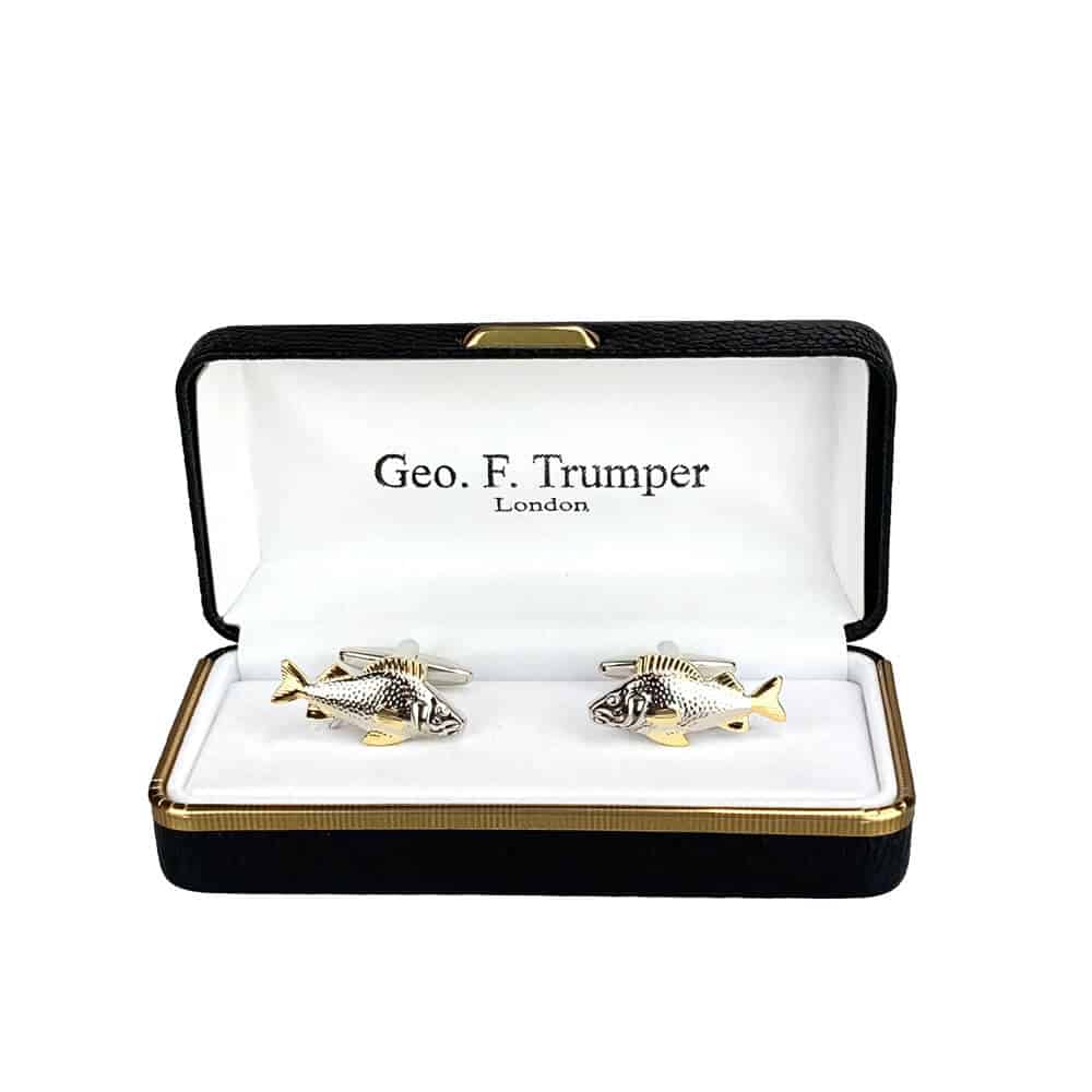 geo-trumper-silver-gold-fish-manschettenkn-pfe image 1
