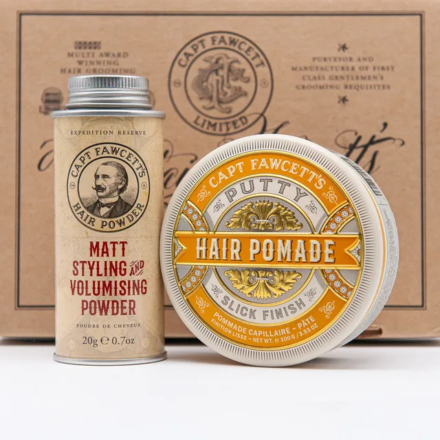 captain-fawcett-hair-couture-gift-set-putty-pomade-matt-powder image 1