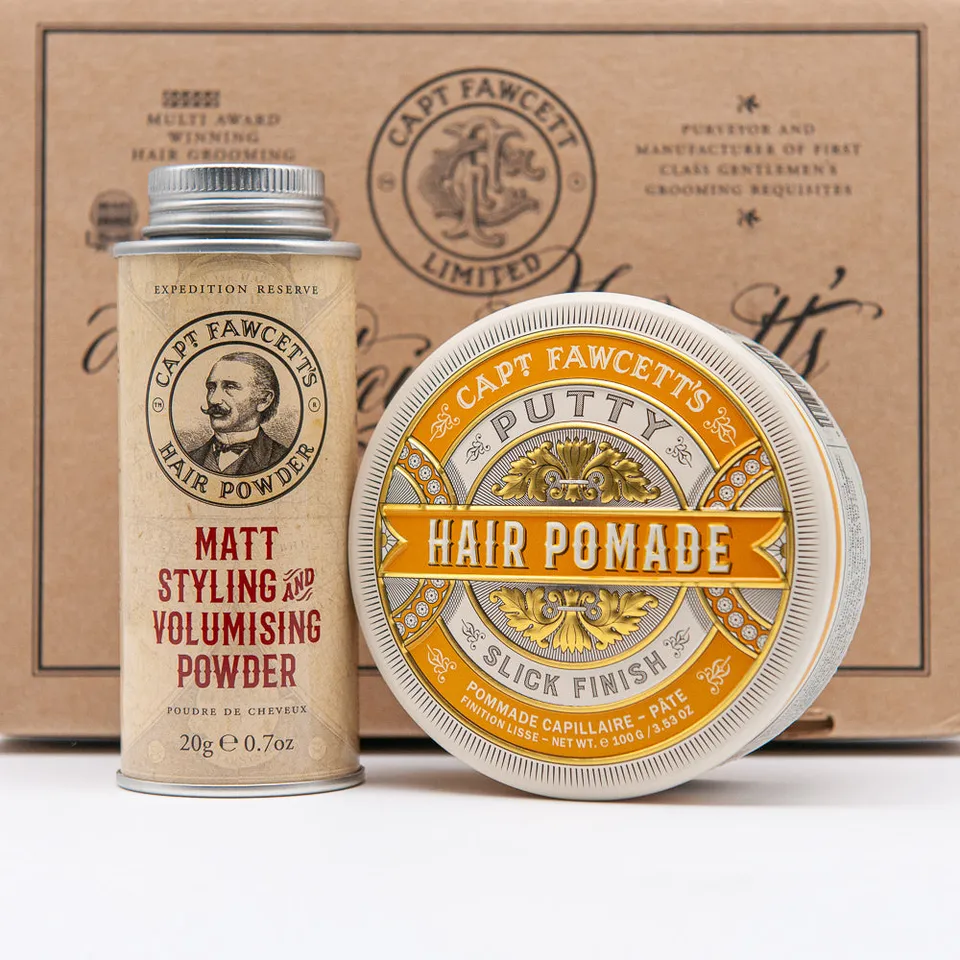 captain-fawcett-hair-couture-gift-set-putty-pomade-matt-powder image 1