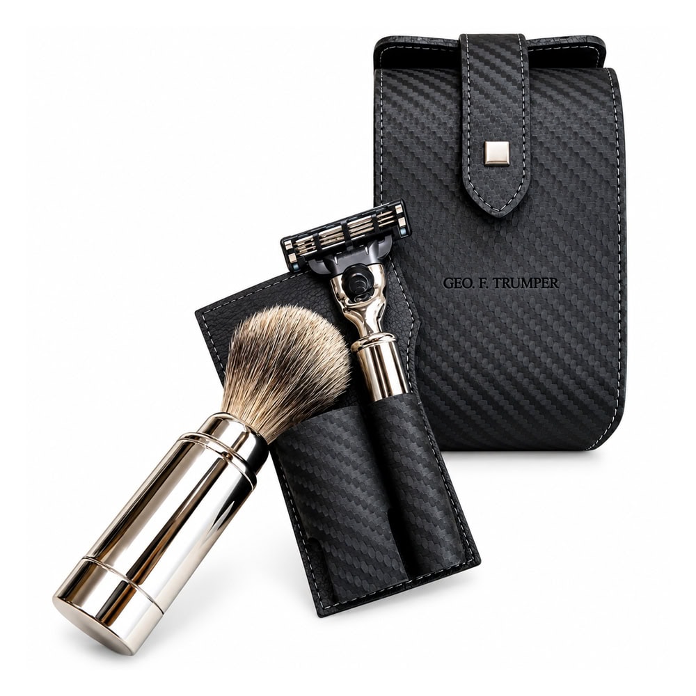 geo-trumper-carbon-2-piece-travel-shaving-set-reise-rasierset image 1