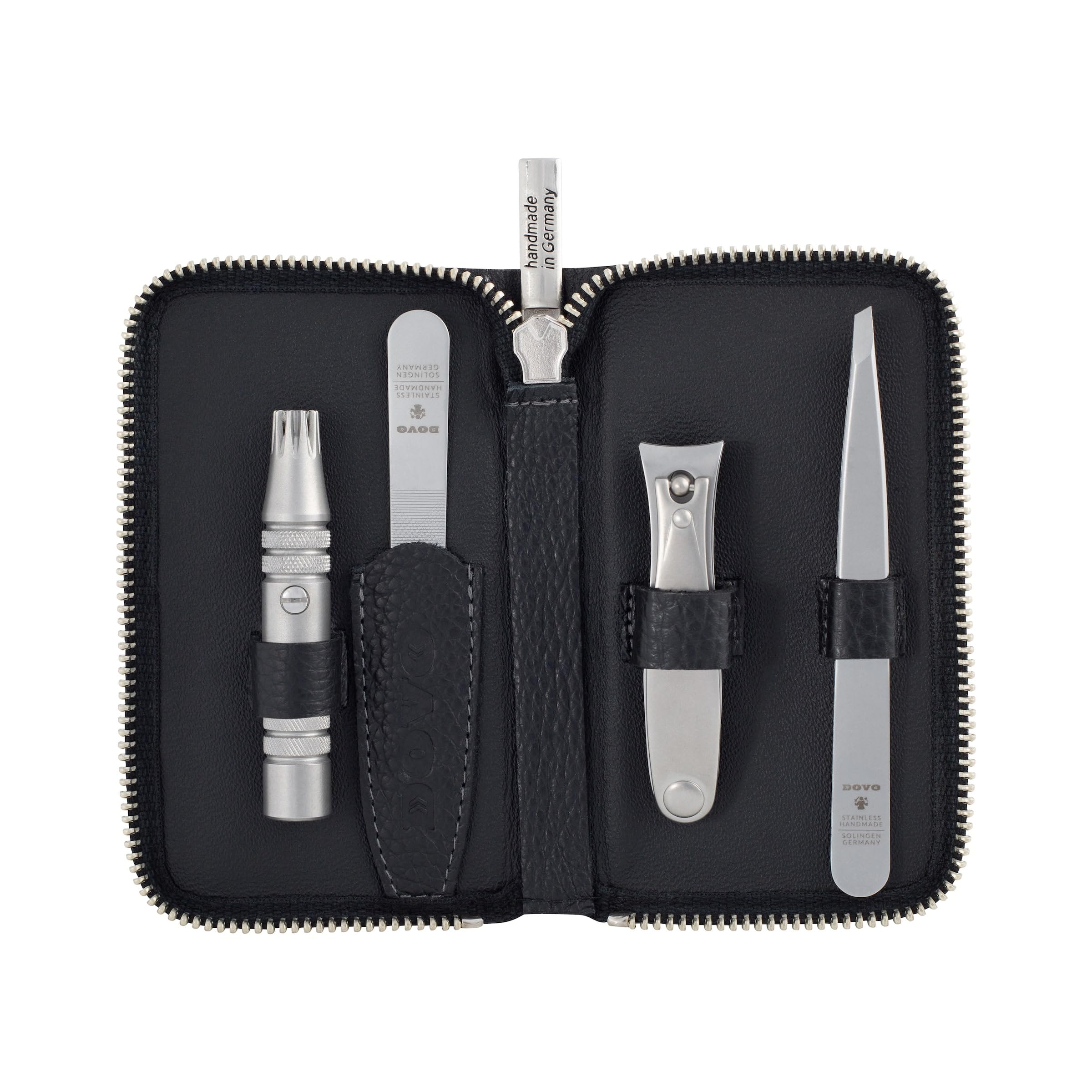 dovo-set-4-luxus-pflegeset-mit-nagelschere-nasenhaarschneider-pinzette-und-nagel image 1