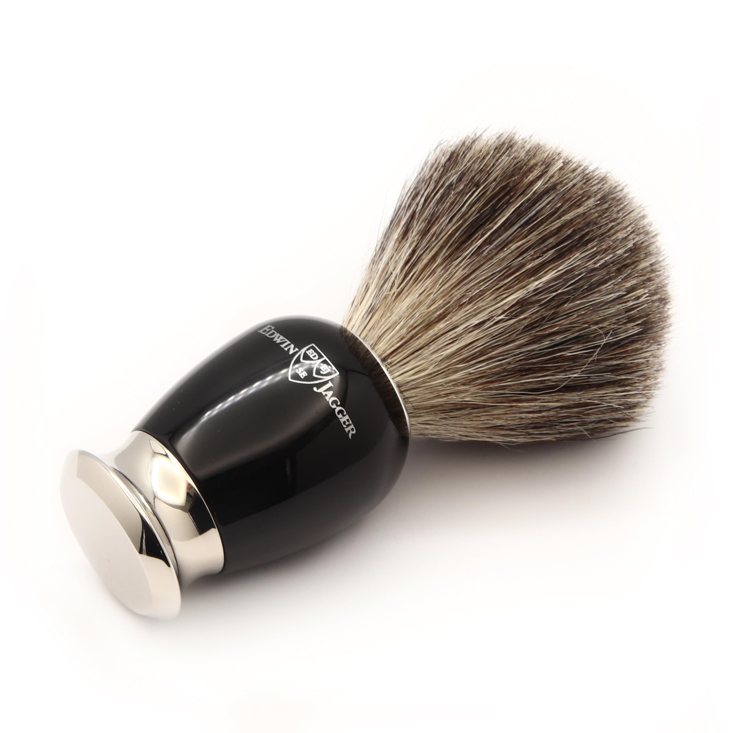 edwin-jagger-pure-badger-rasierpinsel-ebenholzimitat-mit-st-nder-schwarz image 3