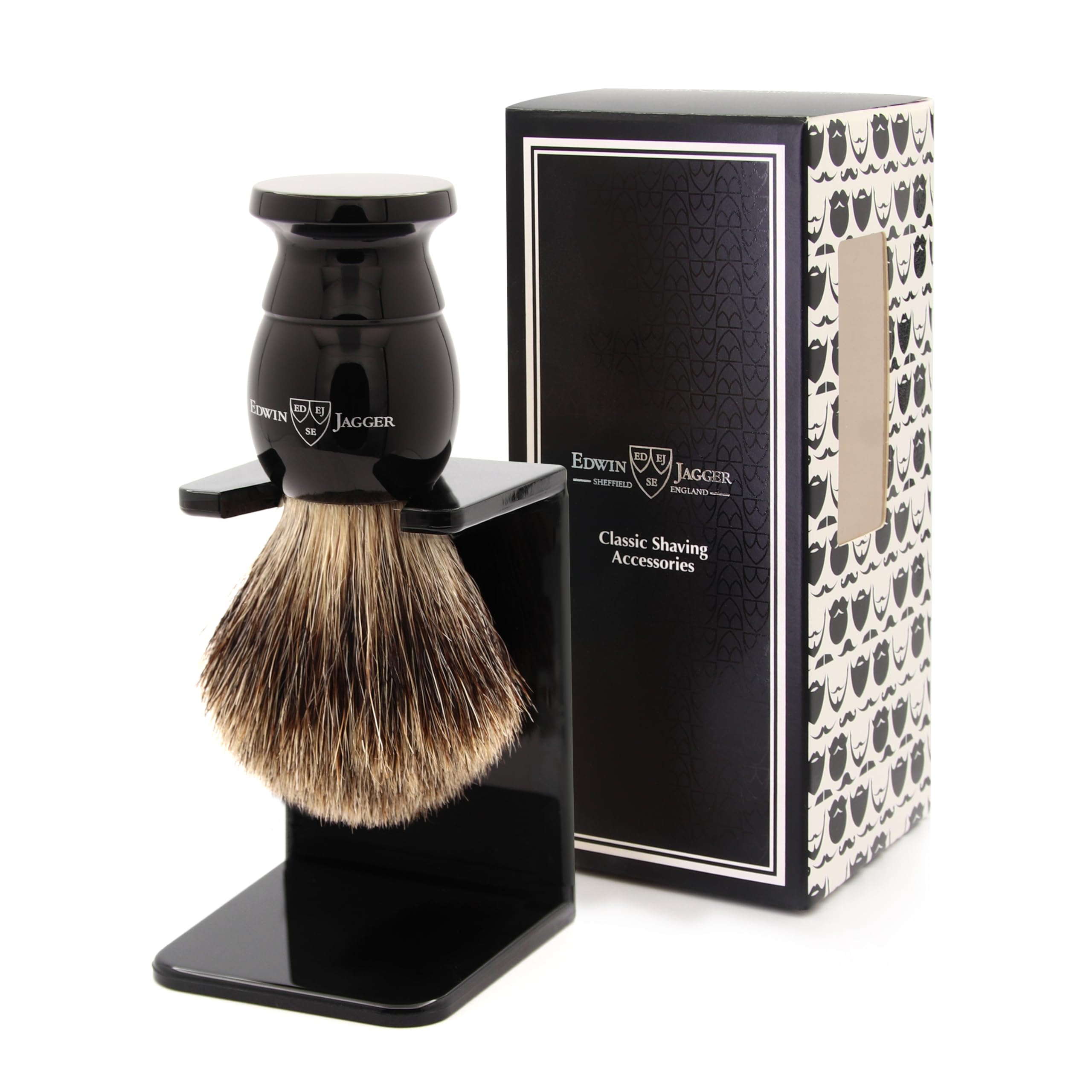 edwin-jagger-1ej876-mittel-best-badger-rasierpinsel-mit-st-nder-imitation-ebenho image 5