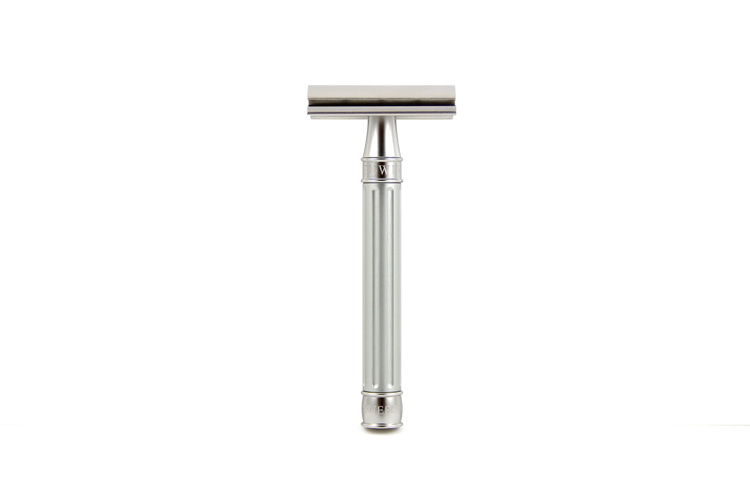 edwin-jagger-3one6-rasierhobel-edelstahl-silber-gerillt image 1