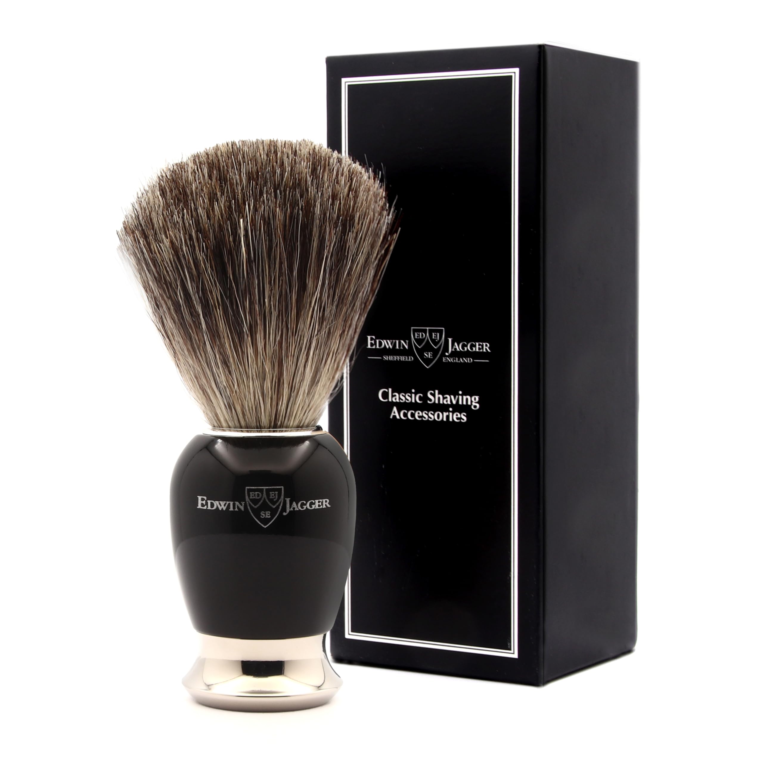edwin-jagger-pure-badger-rasierpinsel-ebenholzimitat-mit-st-nder-schwarz image 4
