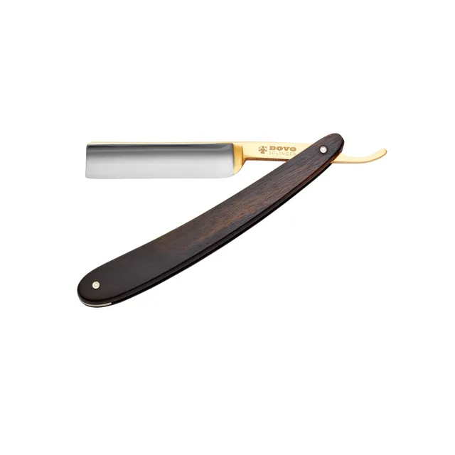 dovo-apex-carbonstahl-rasiermesser-5-8-zoll-ebenholz-24k-gold image 1