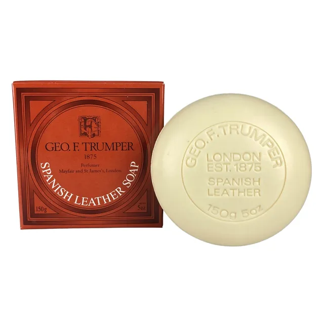 geo-trumper-spanish-leather-bath-soap-bade-seife-150-g-dreifach-gemahlen image 1