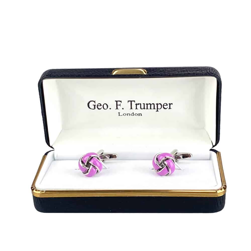 geo-f-trumper-knoten-manschettenkn-pfe-mauve-silber-klassisch image 1